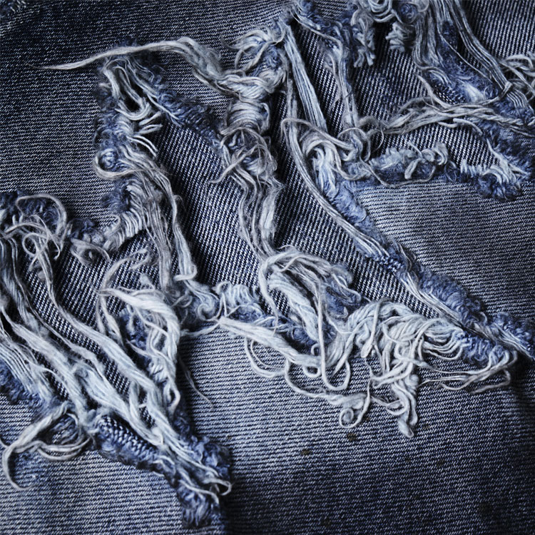 Purchase 발렌시아가 SS23 블루 디스트로이드 버튼 루즈핏 유니섹스 데님 팬츠. 745213TNW014974