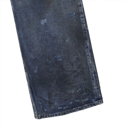 발렌시아가 SS23 블루 디스트로이드 버튼 루즈핏 유니섹스 데님 팬츠. 745213TNW014974 Details for 발렌시아가 SS23 블루 디스트로이드 버튼 루즈핏 유니섹스 데님 팬츠. 745213TNW014974