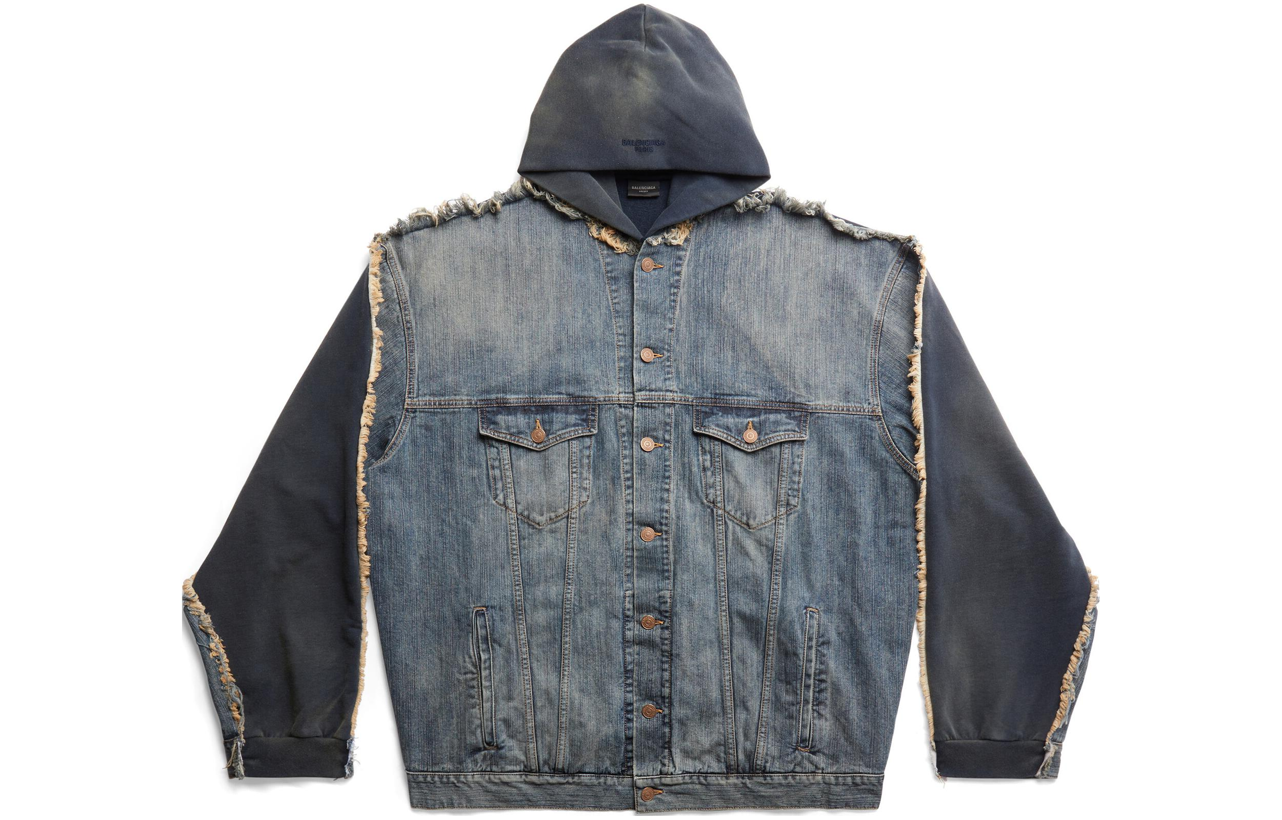 Balenciaga SS23 Blue Hooded Single-Breasted Loose Fit Jacket Unisex. 738737TNW654036 圖 2