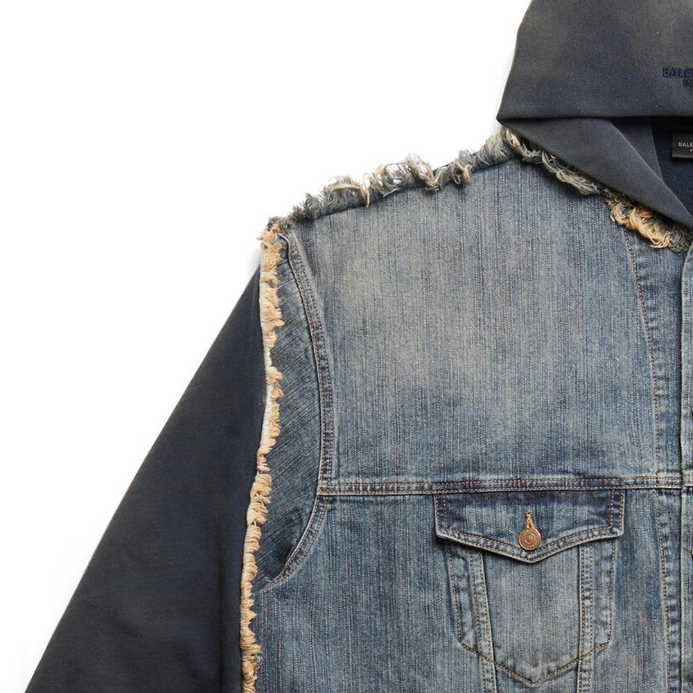 Balenciaga SS23 Blue Hooded Single-Breasted Loose Fit Jacket Unisex. 738737TNW654036 圖 4