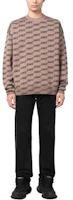 Shop Balenciaga SS23 Brown Logo Print Oversized Knit Sweater for Men. 733859T32539378