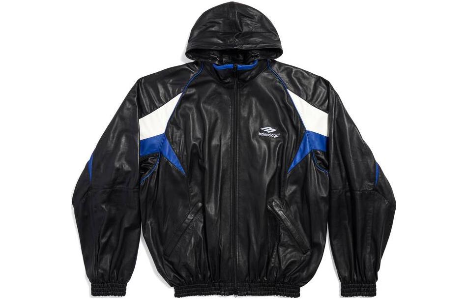 Order Chaqueta Sudadera Balenciaga SS23 de Cuero Colorblock con Logo para Hombre. 697771TMS021972