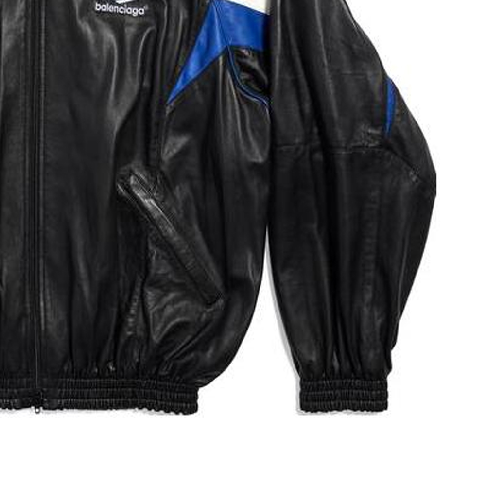 Sizing Chaqueta Sudadera Balenciaga SS23 de Cuero Colorblock con Logo para Hombre. 697771TMS021972