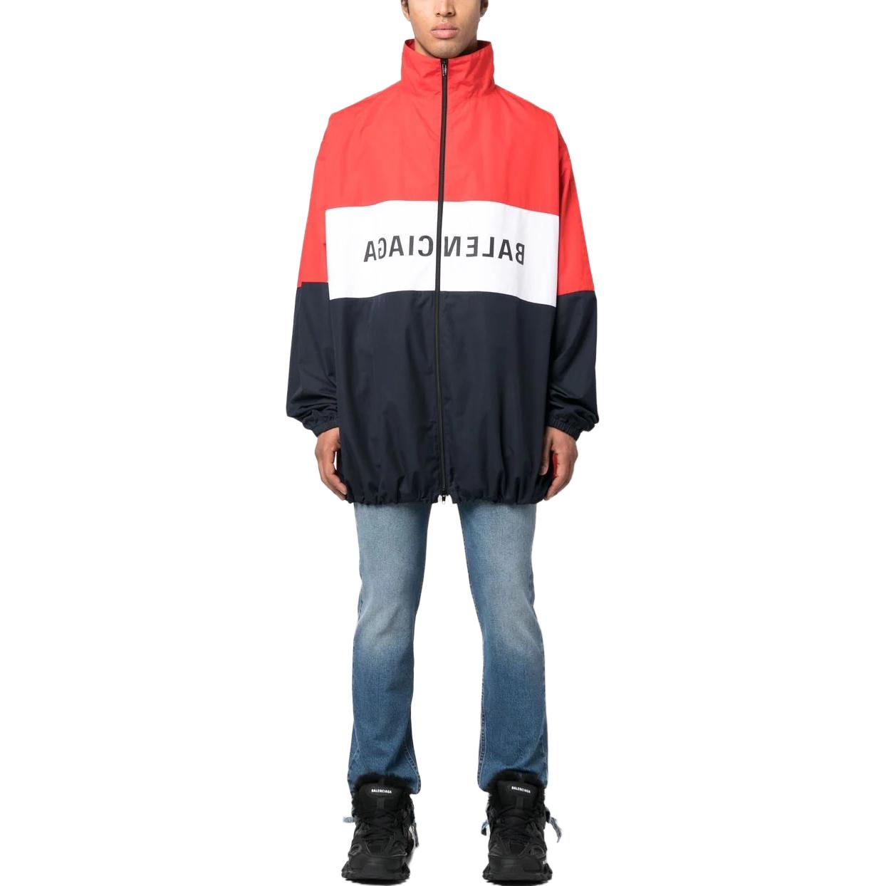 Balenciaga SS23 Colorblock Logo Print Zip Jacket Black Red . 725312TYB184100 圖 3
