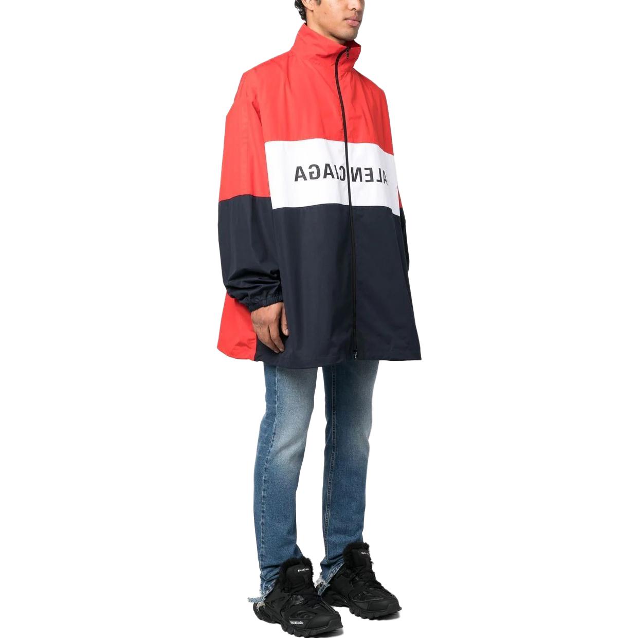 Balenciaga SS23 Colorblock Logo Print Zip Jacket Black Red . 725312TYB184100 圖 5