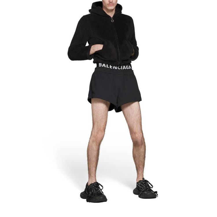 Balenciaga SS23 Distressed Black Mid-Rise Straight Casual Shorts Unisex 744725TOVI41055 圖 4