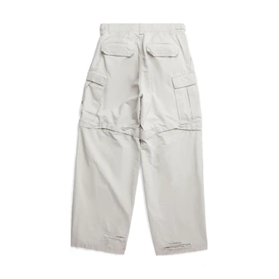 Balenciaga SS23 Distressed Hidden Zipper Relaxed Fit Pants White Men’s. 746493TKP271400