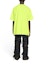 Shop 발렌시아가 SS23 디스트레스드 로고 티 플루오레센트 옐로우 루즈핏 티셔츠 유니섹스 651795TNVL17805