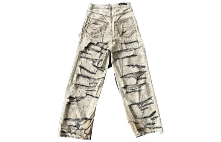 Balenciaga SS23 Distressed Mid-Rise Straight Jeans Regular Fit Men’s Off-White. 745248TOW715411 圖 3
