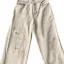 Purchase Balenciaga SS23 Jeans Pria Off-White Distressed Mid-Rise Straight Regular Fit. 745248TOW715411