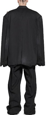 巴黎世家 SS23 男士黑色單排扣破壞風水鑽別針西裝外套 746409TBP011000 Shop 巴黎世家 SS23 男士黑色單排扣破壞風水鑽別針西裝外套 746409TBP011000