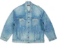 Buy 발렌시아가 SS23 디스트레스 워싱 데님 자켓 루즈핏 - 데님 블루. 727840TNW014268