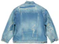 Lookbook 발렌시아가 SS23 디스트레스 워싱 데님 자켓 루즈핏 - 데님 블루. 727840TNW014268