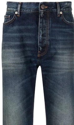 발렌시아가 SS23 페이디드 스트레이트 데님 진 유니섹스 딥 블루. 681707TJW754021 Sizing 발렌시아가 SS23 페이디드 스트레이트 데님 진 유니섹스 딥 블루. 681707TJW754021