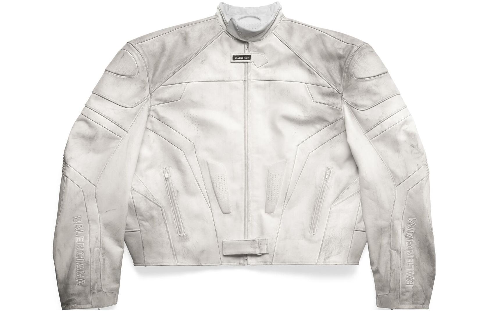 Balenciaga SS23 Glossy White Stand Collar Loose Fit Jacket for Men 744983TOS149012 圖 2