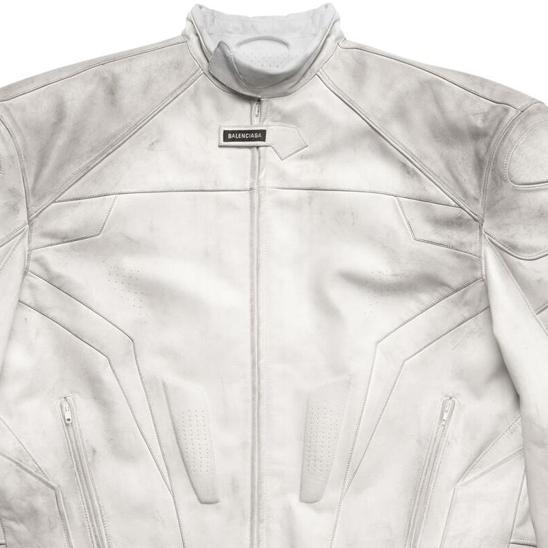 Balenciaga SS23 Glossy White Stand Collar Loose Fit Jacket for Men 744983TOS149012 圖 6