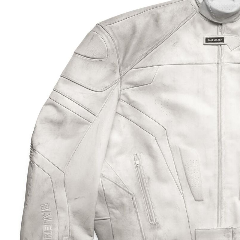 Balenciaga SS23 Glossy White Stand Collar Loose Fit Jacket for Men 744983TOS149012 圖 7