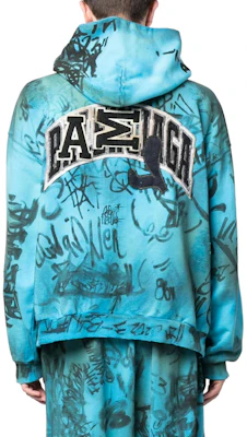 발렌시아가 SS23 그래피티 후드 집업 후디 레귤러 핏 블루 744457TOVA84900 Purchase 발렌시아가 SS23 그래피티 후드 집업 후디 레귤러 핏 블루 744457TOVA84900