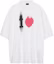 Buy Balenciaga SS23 Heart Letter Print Oversized Unisex T-Shirt White. 744439TOVH39081