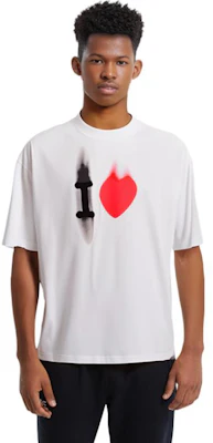 Balenciaga SS23 Heart Letter Print Oversized Unisex T-Shirt White. 744439TOVH39081 Shop Balenciaga SS23 Heart Letter Print Oversized Unisex T-Shirt White. 744439TOVH39081