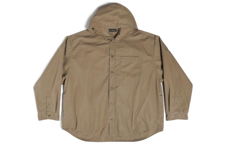 Balenciaga SS23 Khaki Pocket Hoodie Jacket Regular Fit Casual Outerwear 715025TYB187081