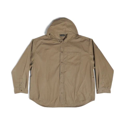 Balenciaga SS23 Khaki Pocket Hoodie Jacket Regular Fit Casual Outerwear 715025TYB187081