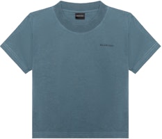 Balenciaga SS23 Kids Blue Crewneck Letter T-Shirt Regular Fit Style. 681864TOVK74005 Balenciaga SS23 Kids Blue Crewneck Letter T-Shirt Regular Fit Style. 681864TOVK74005