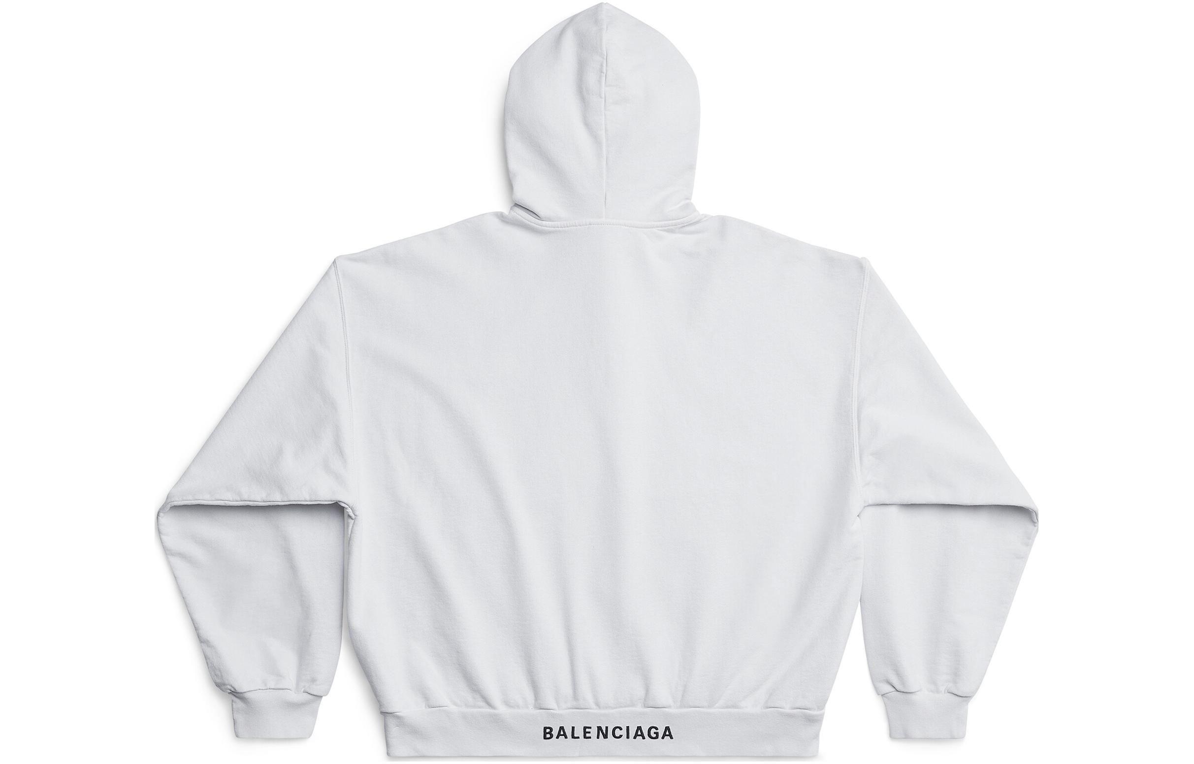 Balenciaga SS23 Letter Heart Print White Regular Fit Sweatshirt . 742603TOVH59081 圖 3