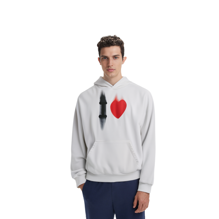 Balenciaga SS23 Letter Heart Print White Regular Fit Sweatshirt . 742603TOVH59081 圖 4