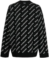 Balenciaga SS23 Letter Logo Knit Wool Sweater Black. 702959T41271000 Balenciaga SS23 Letter Logo Knit Wool Sweater Black. 702959T41271000