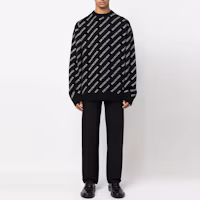 Lookbook Balenciaga SS23 Letter Logo Knit Wool Sweater Black. 702959T41271000