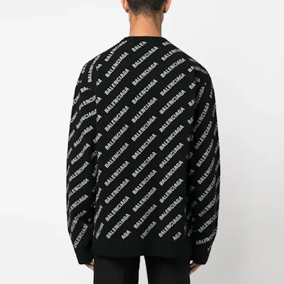 Balenciaga SS23 Letter Logo Baju Rajut Wool Hitam. 702959T41271000 Shop Balenciaga SS23 Letter Logo Baju Rajut Wool Hitam. 702959T41271000