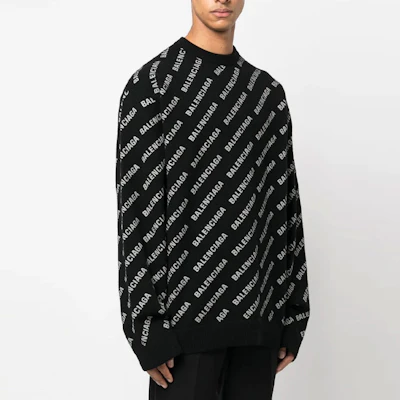 Balenciaga SS23 Letter Logo Baju Rajut Wool Hitam. 702959T41271000 Purchase Balenciaga SS23 Letter Logo Baju Rajut Wool Hitam. 702959T41271000