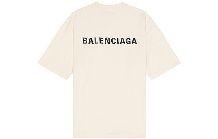 Balenciaga SS23 Letter Logo Print Crewneck Loose Fit Beige  T-Shirt. 612966TMVF49069 圖 3