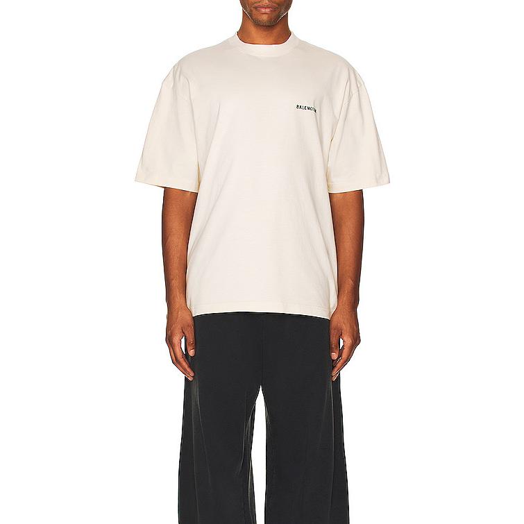 Balenciaga SS23 Letter Logo Print Crewneck Loose Fit Beige  T-Shirt. 612966TMVF49069 圖 5