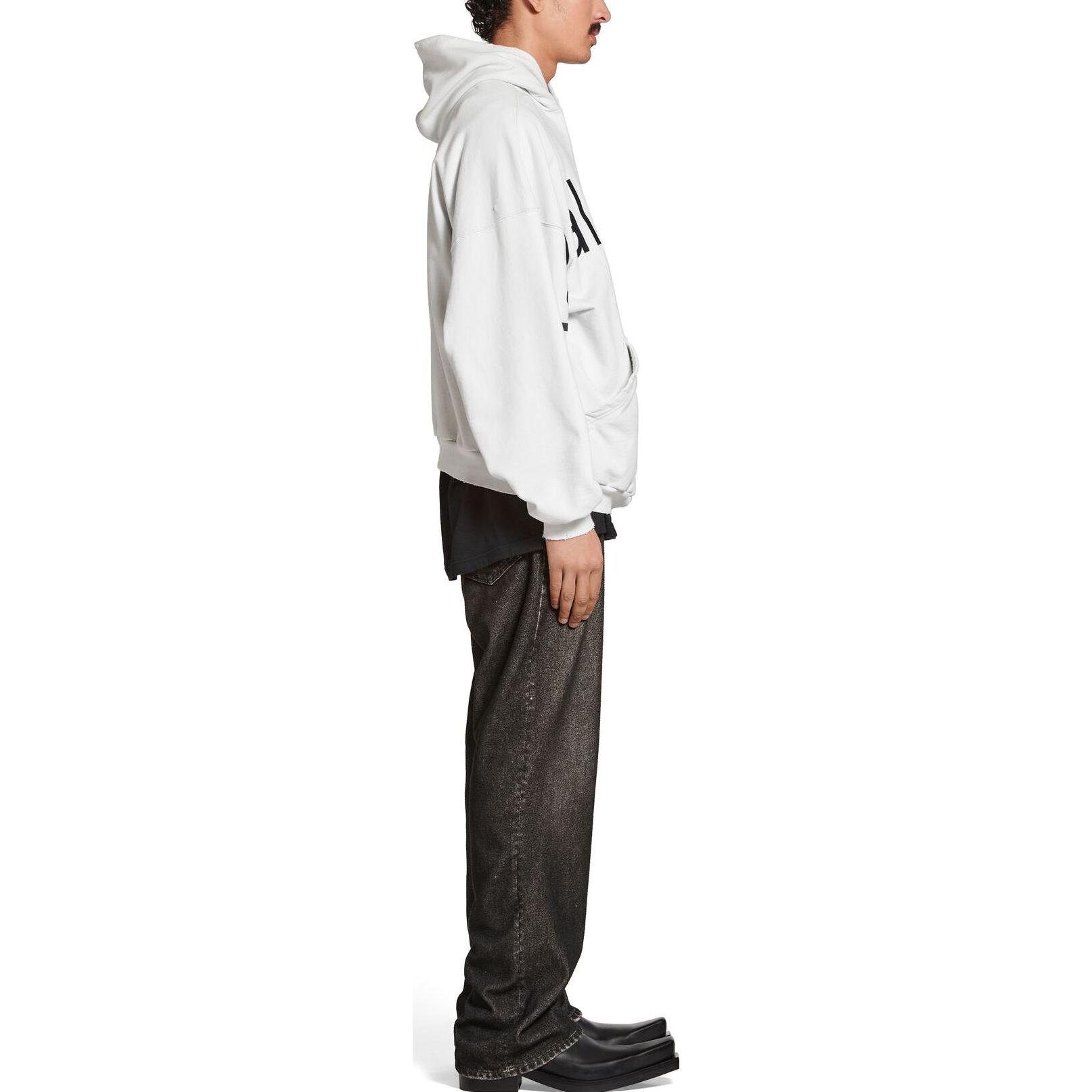 Balenciaga SS23 Letter Logo Print Hoodie Unisex Loose Fit White. 739024TOVN99081 圖 6