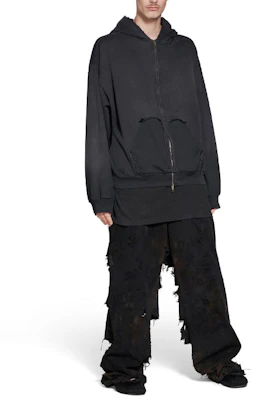 Balenciaga SS23 Letter Logo Print Zip-Up Regular Fit Hoodie Black - . 744451TOVB11055 Shop Balenciaga SS23 Letter Logo Print Zip-Up Regular Fit Hoodie Black - . 744451TOVB11055