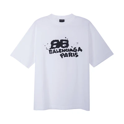 Balenciaga SS23 Letter Print Crewneck Short Sleeve T-Shirt White - Regular Fit 612966TNVN49040