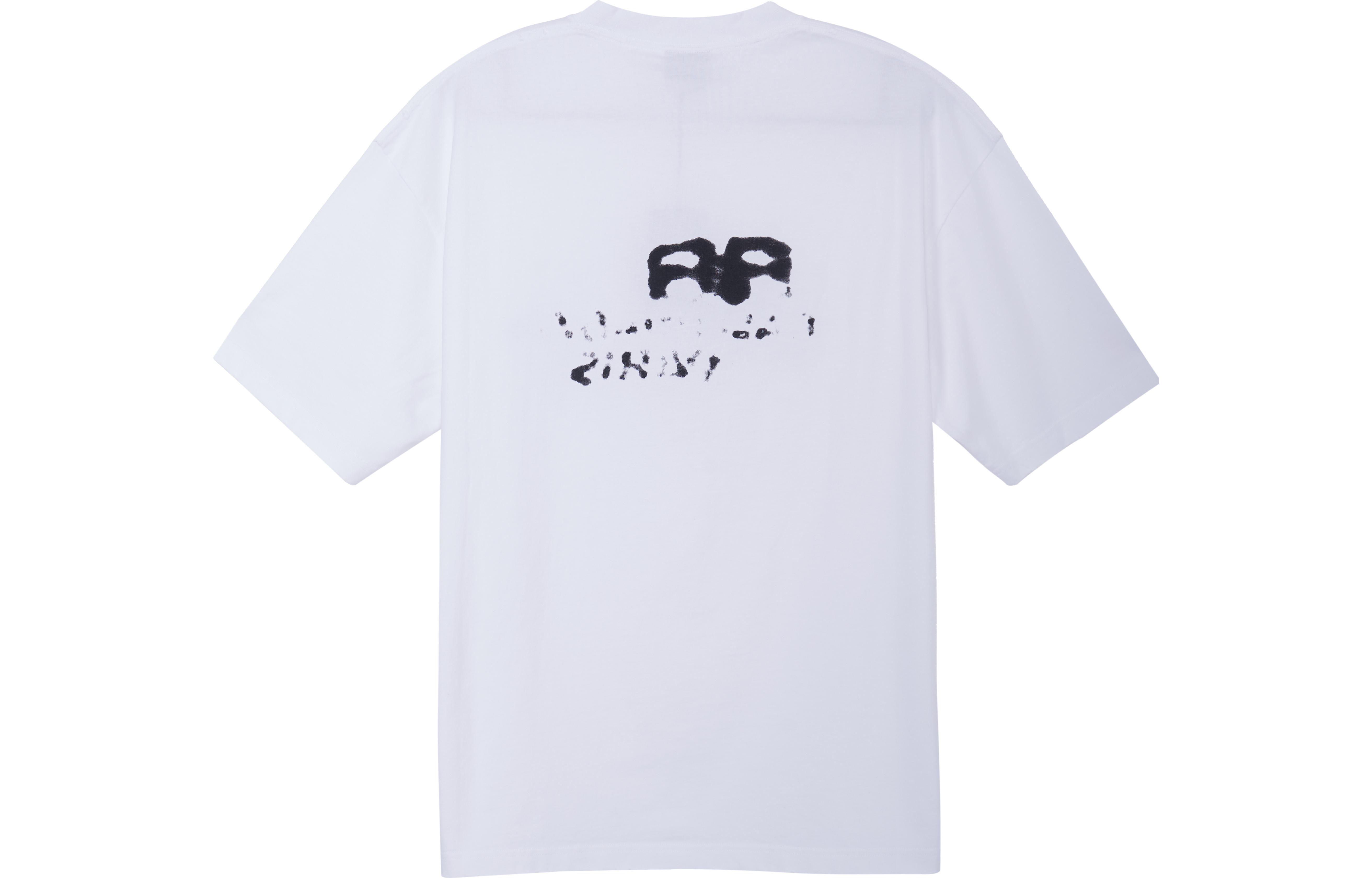 Lookbook Balenciaga SS23 Letter Print Crewneck Short Sleeve T-Shirt White -  Regular Fit 612966TNVN49040