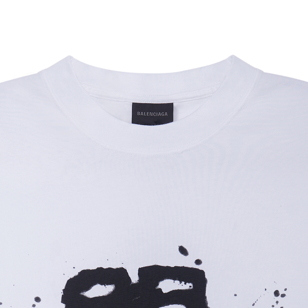 Cheap Balenciaga SS23 Letter Print Crewneck Short Sleeve T-Shirt White -  Regular Fit 612966TNVN49040