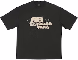 Balenciaga SS23 Letter Print Crewneck T-Shirt Unisex Regular Fit Black. 612966TNVN41059 Balenciaga SS23 Letter Print Crewneck T-Shirt Unisex Regular Fit Black. 612966TNVN41059