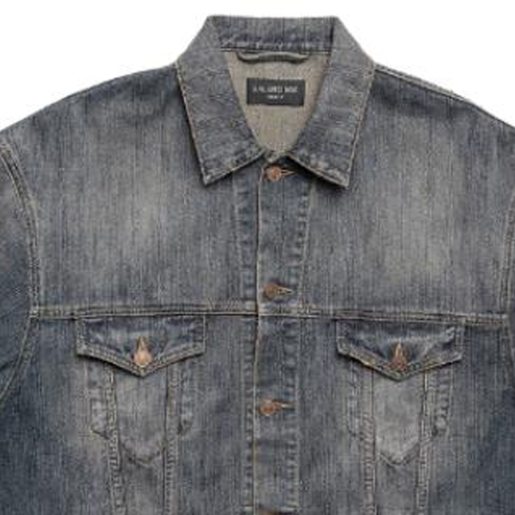 Cheap Balenciaga SS23 Jaket Denim Cetakan Huruf Unisex Fit Longgar Biru Indigo. 750983TNW654036