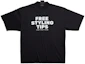 Order Balenciaga SS23 Kaos Hitam Oversized dengan Letter Print Pria. 744439TOVG29034