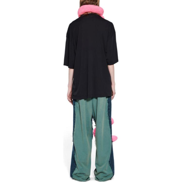 Details for Balenciaga SS23 Kaos Hitam Oversized dengan Letter Print Pria. 744439TOVG29034
