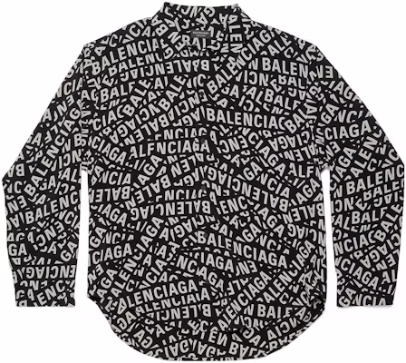 バレンシアガ SS23 レタープリントシングルブレストシャツ レギュラーフィット ブラック 681812TML211269 Buy バレンシアガ SS23 レタープリントシングルブレストシャツ レギュラーフィット ブラック 681812TML211269