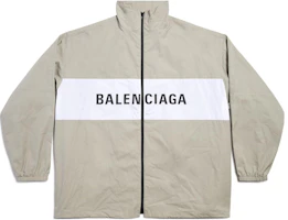 Balenciaga SS23 Letter Print Zip Long Jacket Unisex Khaki 725302TNM149441 Balenciaga SS23 Letter Print Zip Long Jacket Unisex Khaki 725302TNM149441