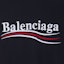 Shop Balenciaga SS23 Baju Lengan Panjang Oversized Logo Sulaman Hitam Unisex. 698631TKVJ19070
