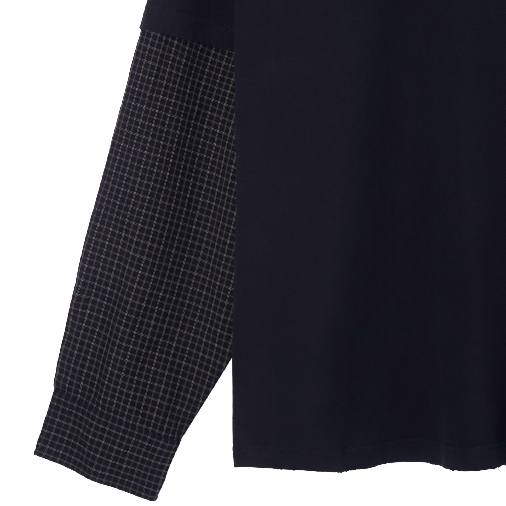 Details for Balenciaga SS23 Baju Lengan Panjang Oversized Logo Sulaman Hitam Unisex. 698631TKVJ19070