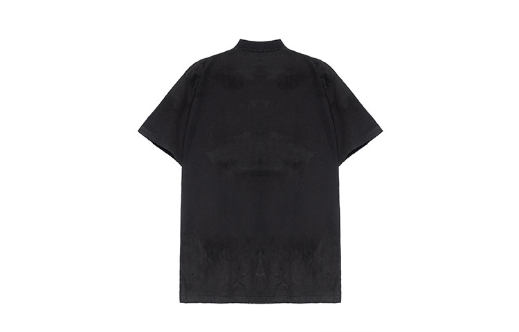 Lookbook Balenciaga SS23 Logo Embroidered Oversized Unisex Black Crewneck T-Shirt. 739028TOVN21055