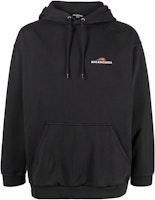 Balenciaga SS23 Logo Embroidered Unisex Black Sweatshirt. 600583TLVI61070 Balenciaga SS23 Logo Embroidered Unisex Black Sweatshirt. 600583TLVI61070